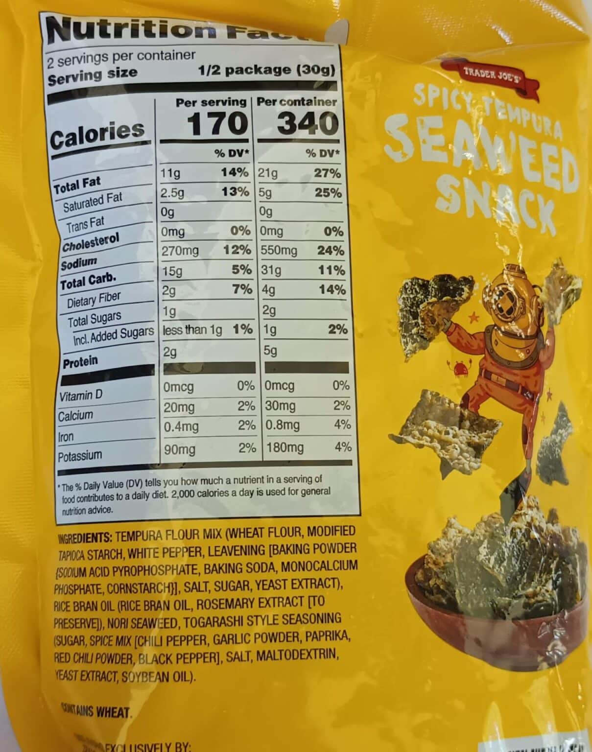 Trader Joe S Spicy Tempura Seaweed Snack Aldi Reviewer