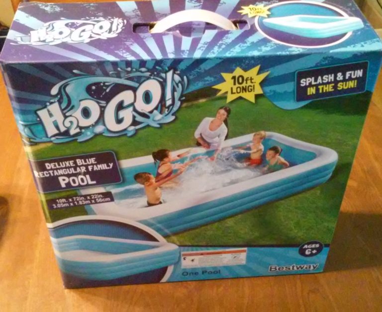 H2O GO! Deluxe Blue Rectangular Family Pool