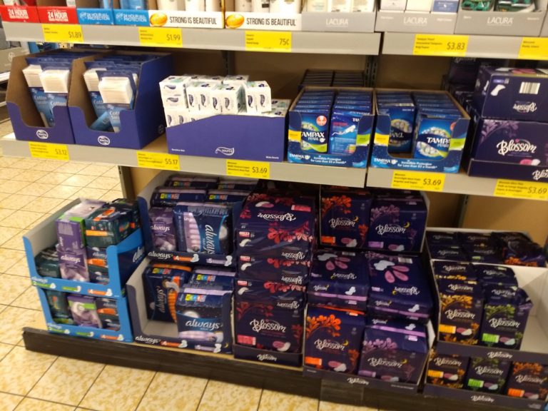 Aldi Blossom Feminine Hygiene Products