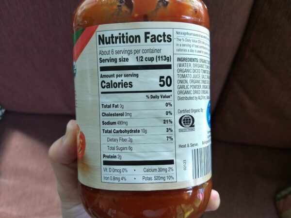 Simply Nature Organic Marinara Pasta Sauce Aldi Reviewer 8365