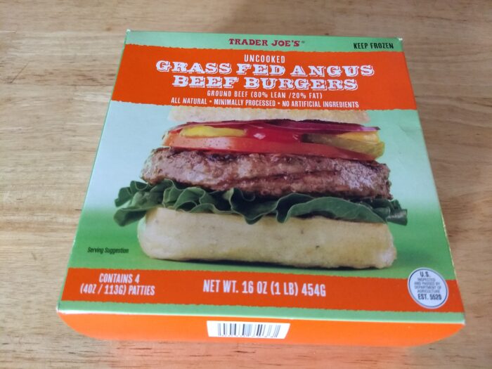 Trader Joe's Uncooked Grass Fed Angus Beef Burgers | ALDI ...