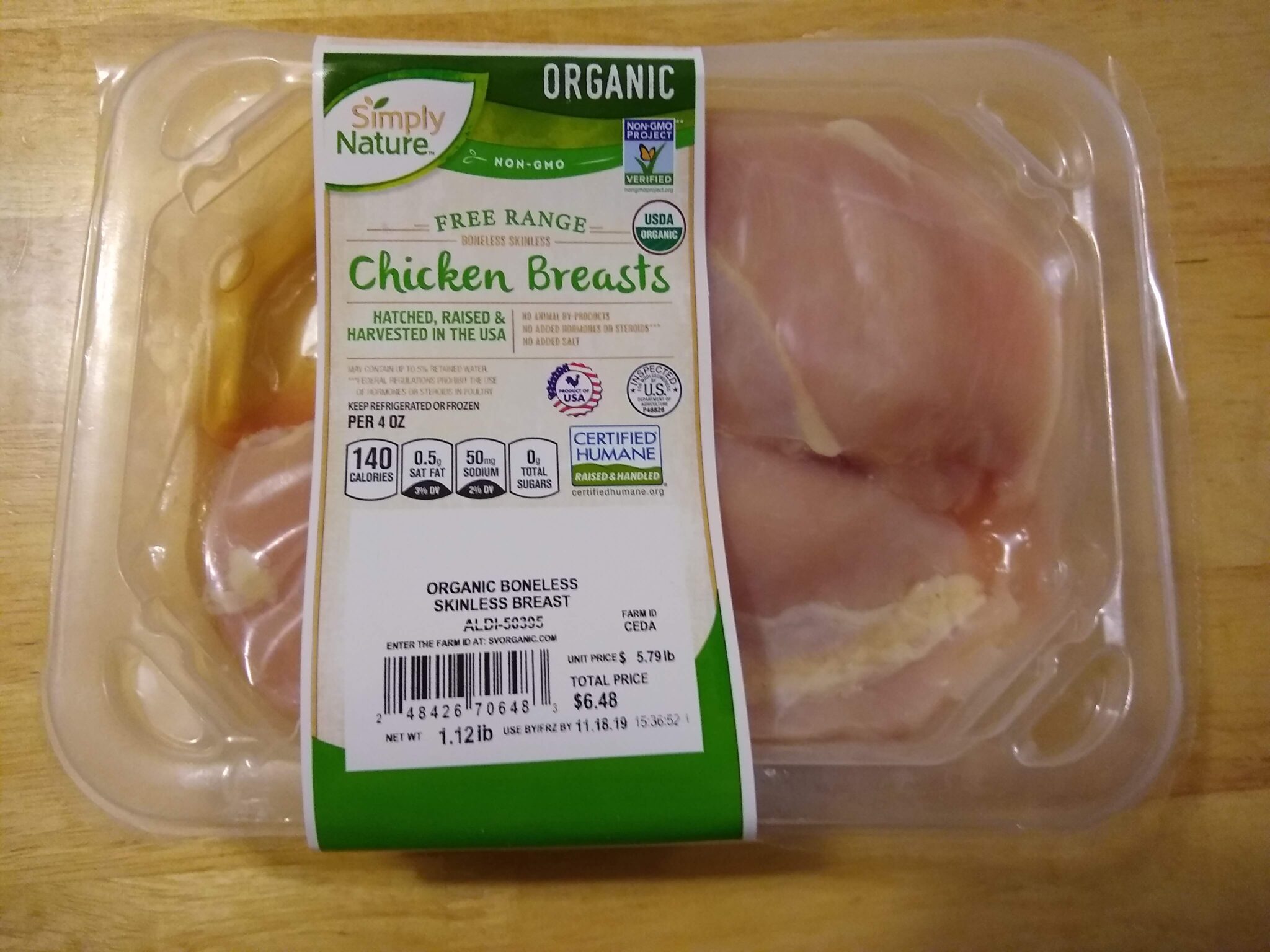 Simply Nature Organic Free Range Chicken Breasts Aldi Reviewer