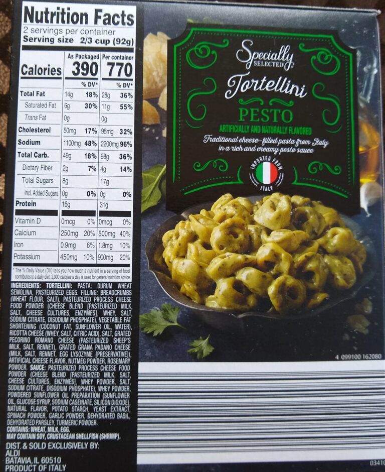 Specially Selected Pesto Tortellini Aldi Reviewer