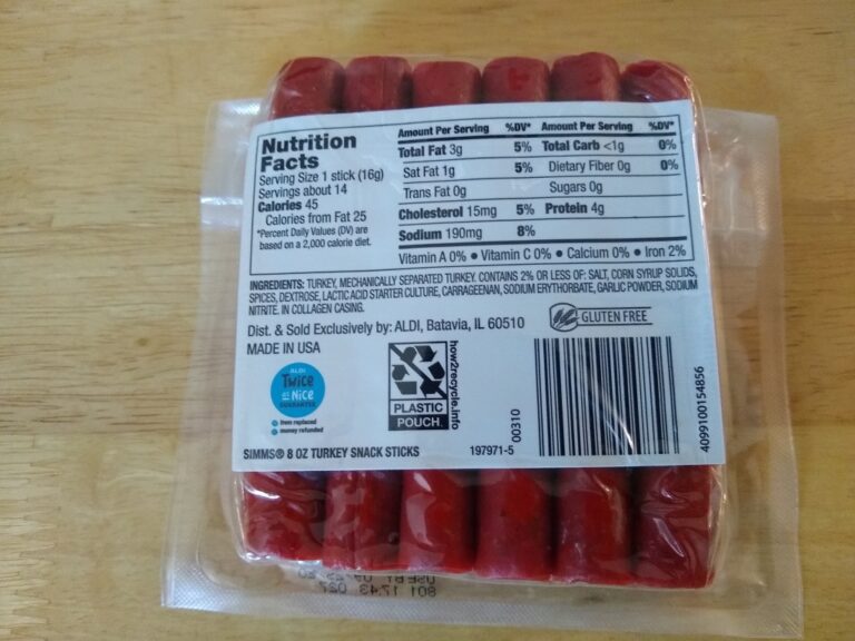 Simms Turkey Sausage Snack Sticks Aldi Reviewer