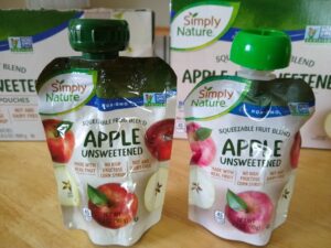 Simply Nature Apple Unsweetened Squeezeable Fruit Blend | Aldi Reviewer