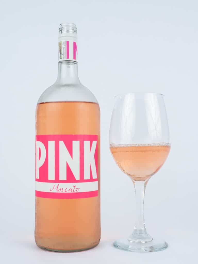 Pink Bottle Of Wine