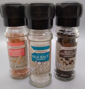 Stonemill Spice Grinders: Sea Salt, Himalayan Pink Salt, Black ...