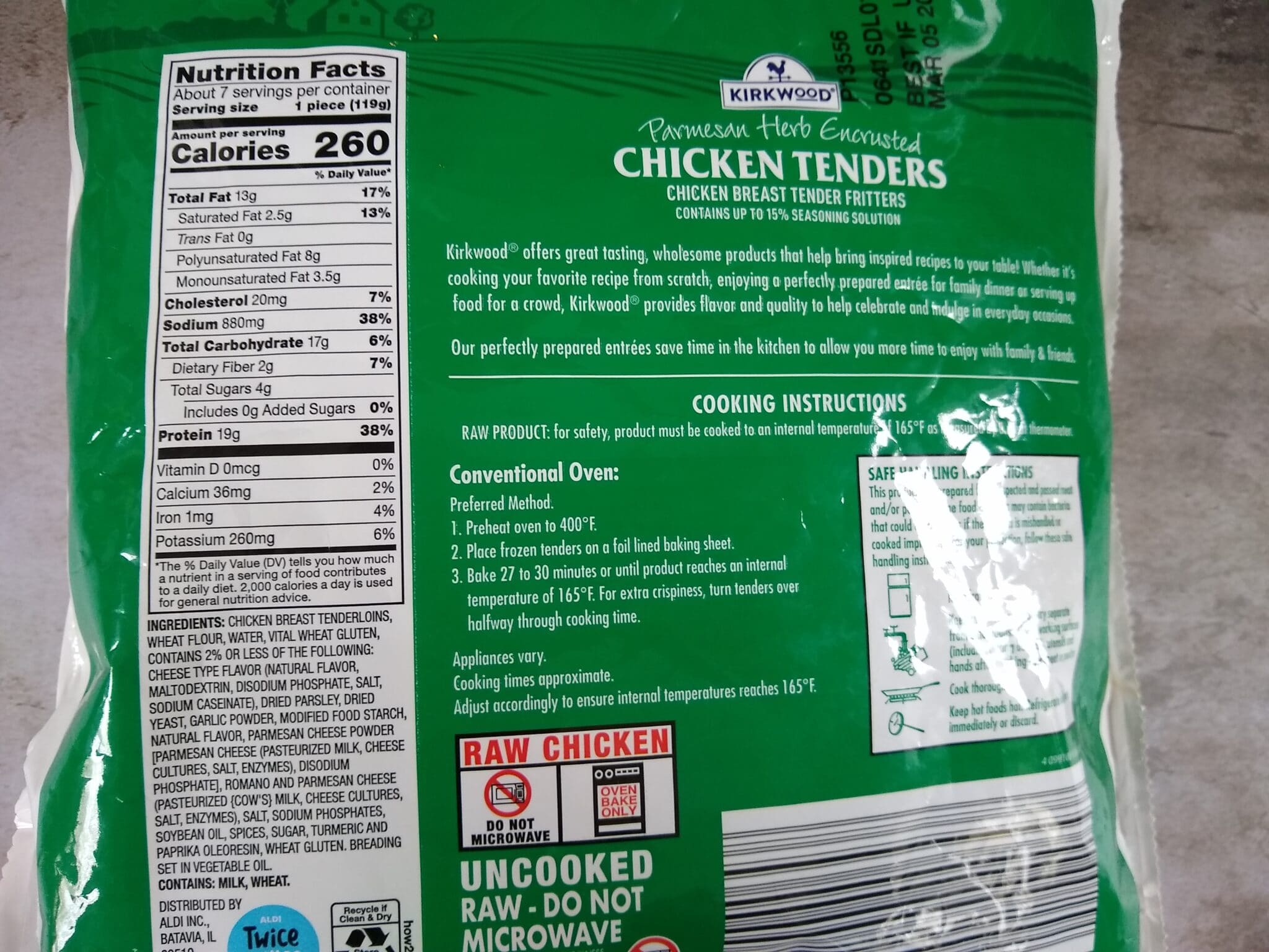 Kirkwood Parmesan Herb Encrusted Chicken Tenders Aldi Reviewer