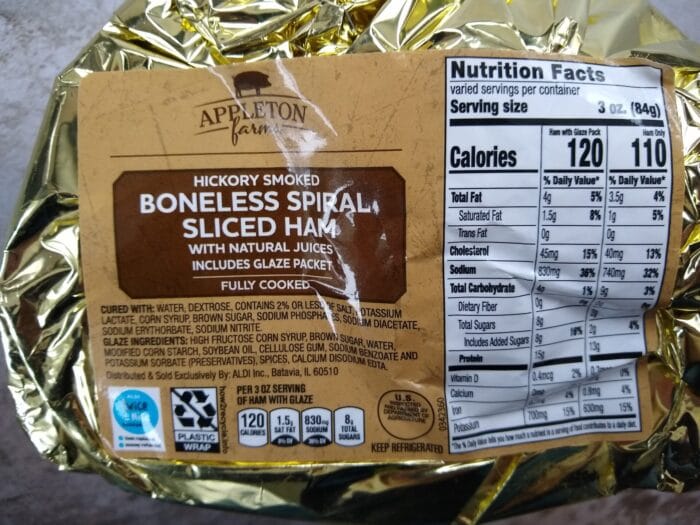 Appleton Farms Hickory Smoked Boneless Spiral Sliced Ham ALDI REVIEWER