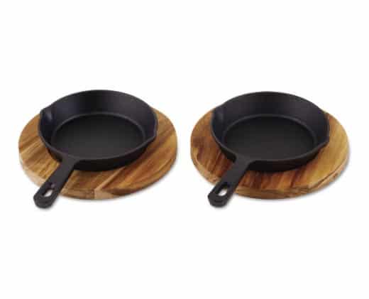 Mini Cast Iron Skillets for Single Dishes and Desserts - Set of 2 