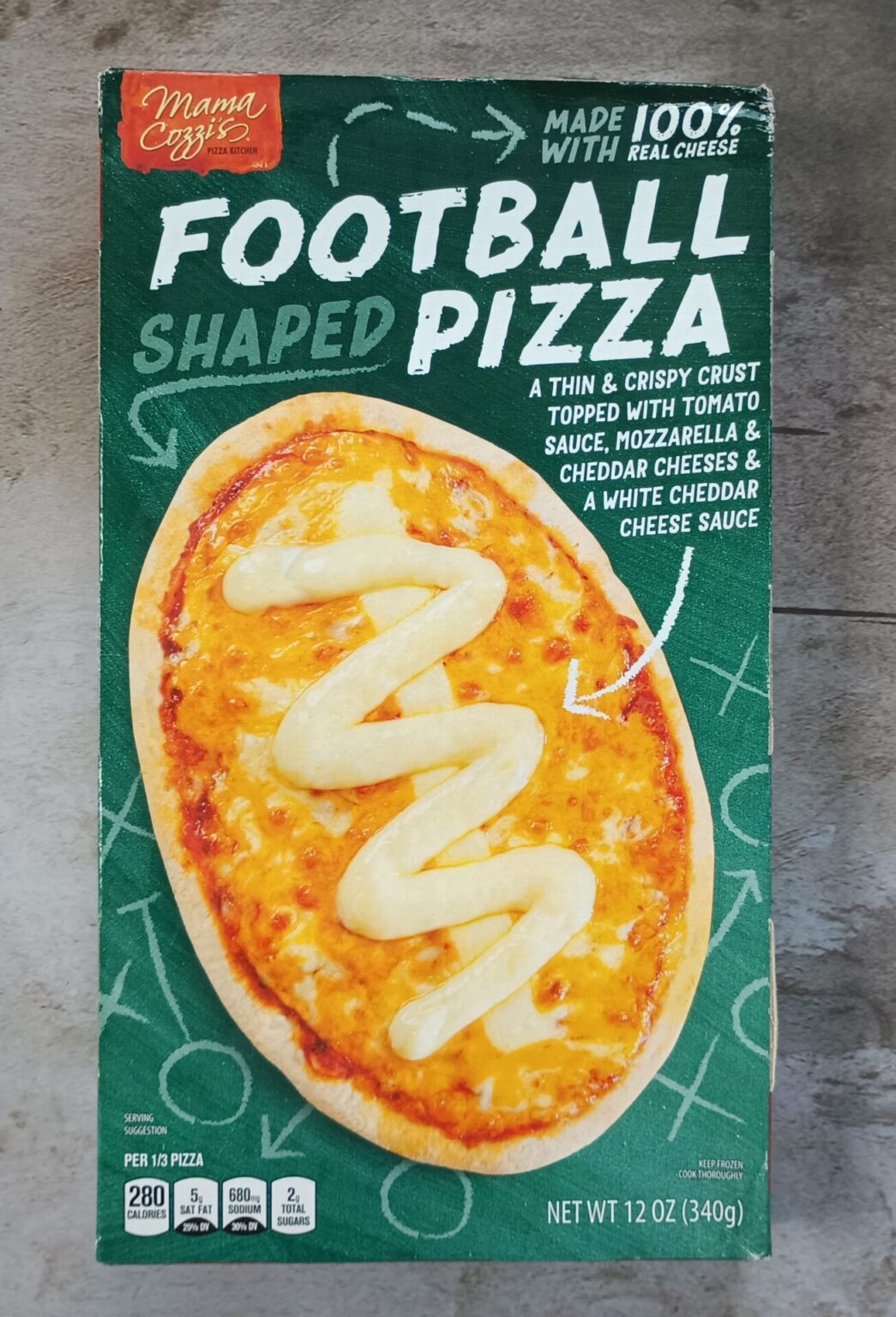 Mama Cozzi's Football Shaped Pizza | Aldi Reviewer