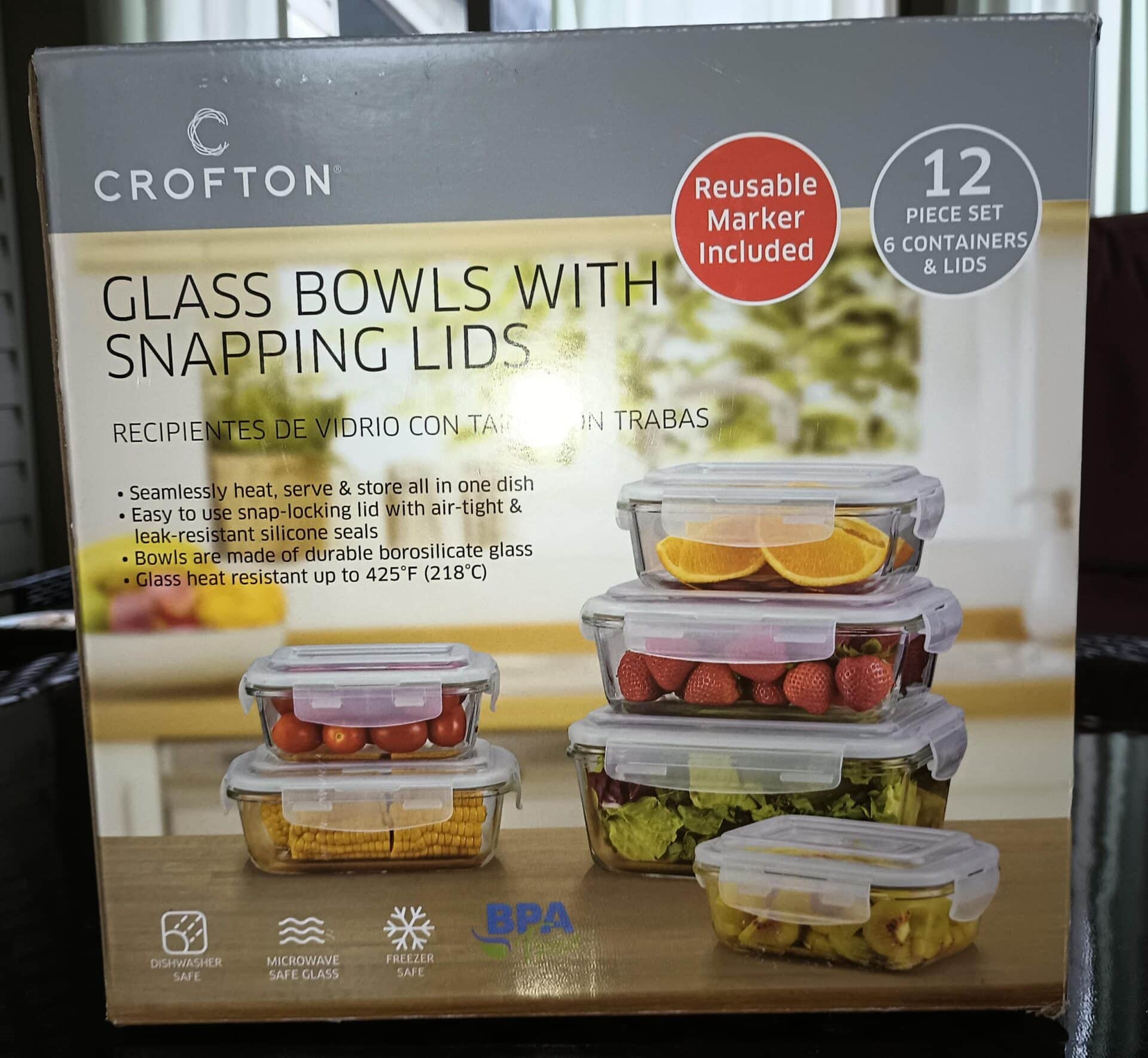 Crofton 6 Piece Round Airtight Container Set New* Comes With 3