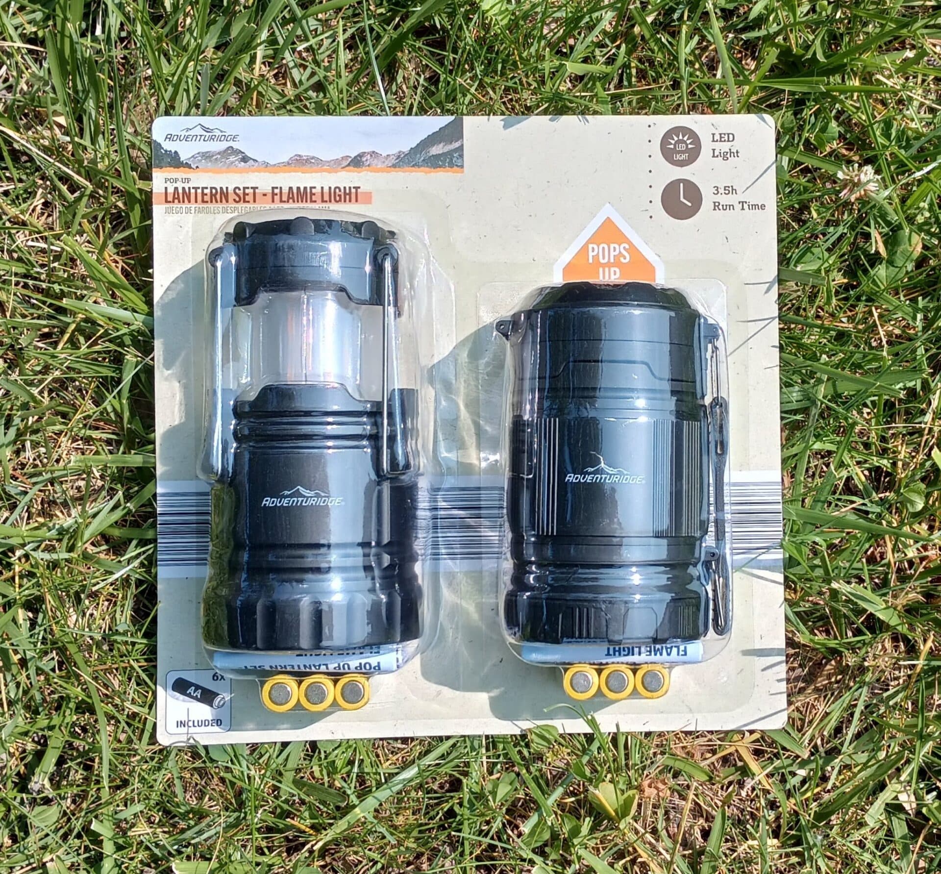 NEW IN BOX COLLAPSIBLE LANTERN SET LED LIGHTS Adventure is Out There