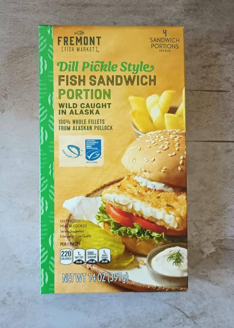 Fremont Fish Market Dill Pickle Style Fish Sandwich Portion