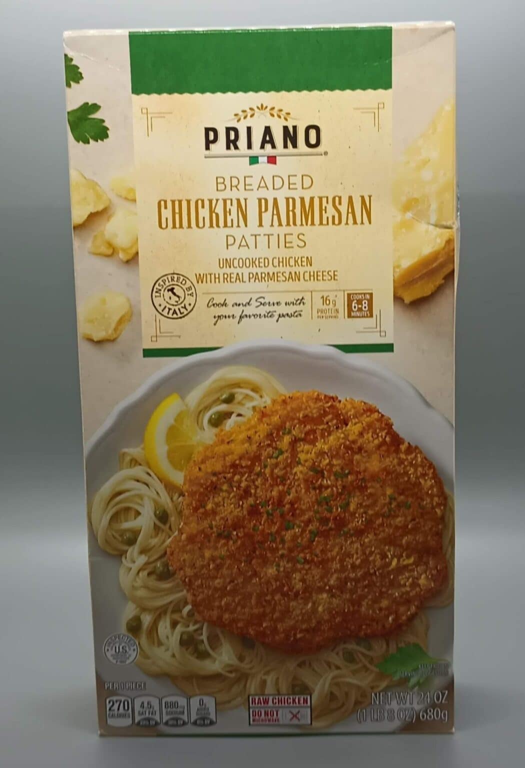 Priano Breaded Chicken Parmesan Patties | Aldi Reviewer