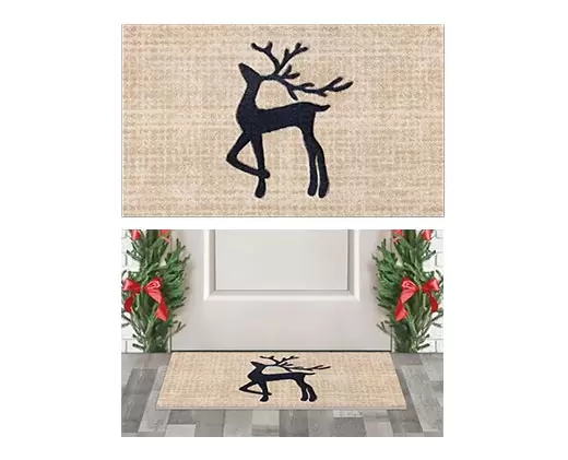 Aldi Introduces Rugs Featuring Pottery Barn Dupe Sculpted Reindeer ...